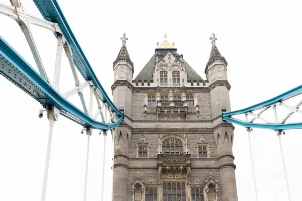 Detalle Del Tower Bridge Día Soleado Londres — Foto de Stock