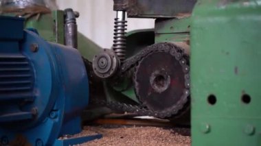 Bir motor, kendi ekseni etrafında dönen bir vites. Makine ögesi.