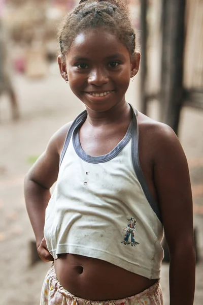 Portrett av den lille jenta – stockfoto