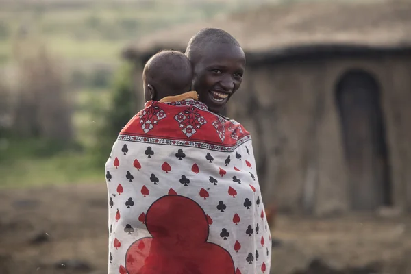 Pueblo tribal masai — Foto de Stock