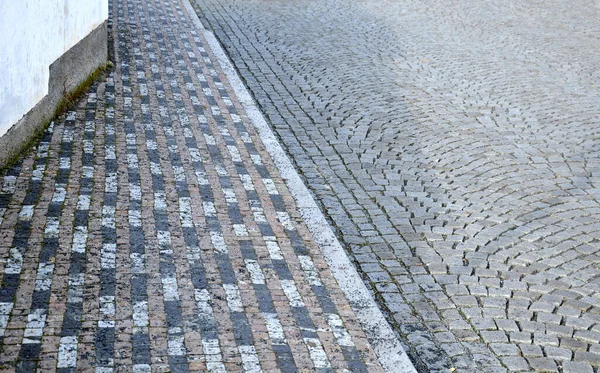 Beton Fehér Park Pad Blokk Alakú Négyzet Tiszta Sima Felület — Stock Fotó