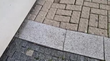 Binanın temellerinin etrafındaki toprağın çökmesi çarpık bir zemine neden olur. kaldırım onarımı gerekli