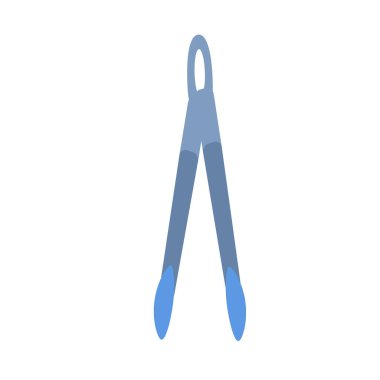 Mutfak maşası beyaz arka planda izole edilmiş. Düz bir şekilde vektör illüstrasyonu. Mutfak aletleri.