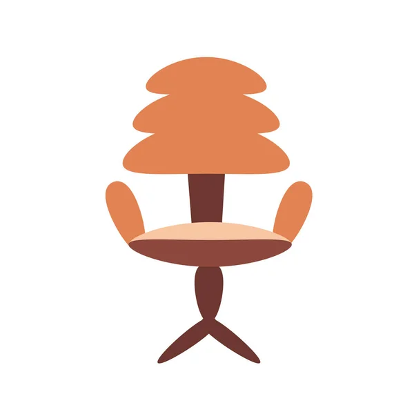 Modern Orange Office Chair Isolated White Background Vector Illustration Flat — 스톡 벡터