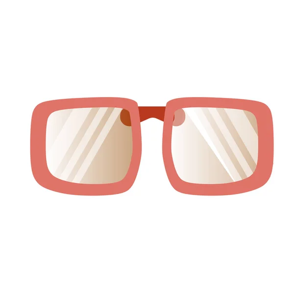 Eine Einzige Sonnenbrille Mit Quadratischem Rand Isoliert Auf Weißem Hintergrund — Stockvektor