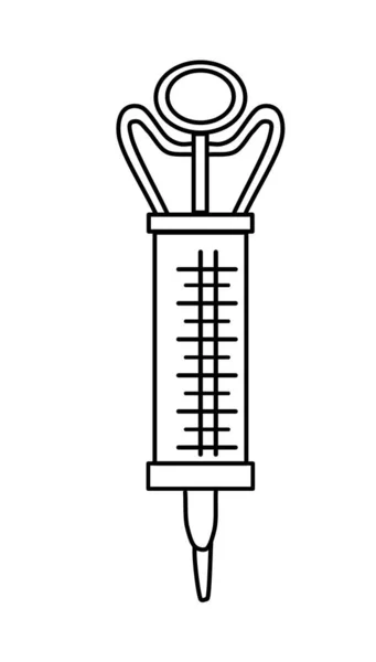 Vectoricoon Van Een Medische Spuit Voor Het Wassen Medische Apparatuur — Stockvector