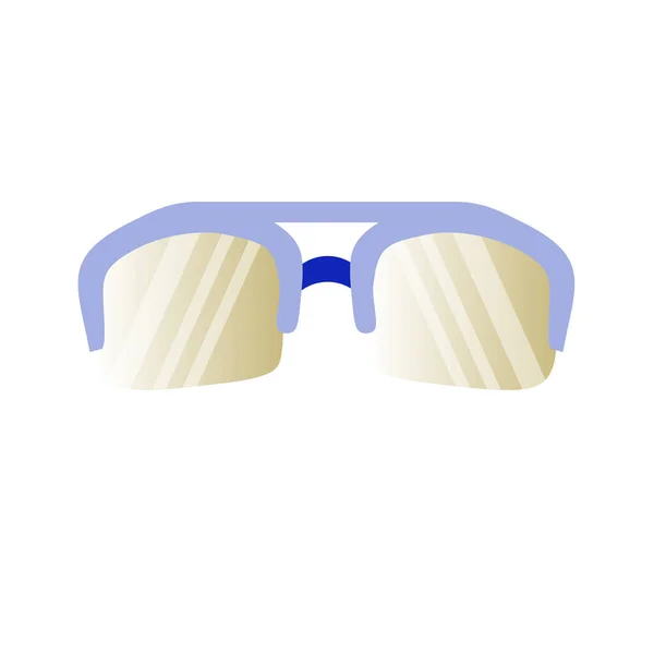 Einzelne Sonnenbrillen Isoliert Auf Weißem Hintergrund Vektorillustration Flachen Stil — Stockvektor