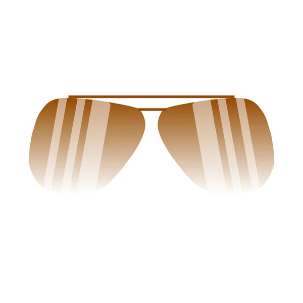 Single Aviator Sonnenbrille Isoliert Auf Weißem Hintergrund Vektorillustration Flachen Stil — Stockvektor