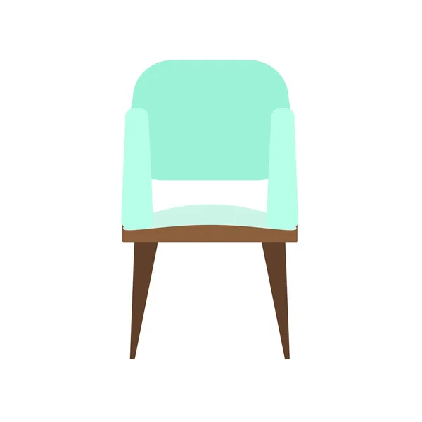 Cadeira Confortável Escritório Cor Verde Claro Isolado Fundo Branco Ilustração —  Vetores de Stock