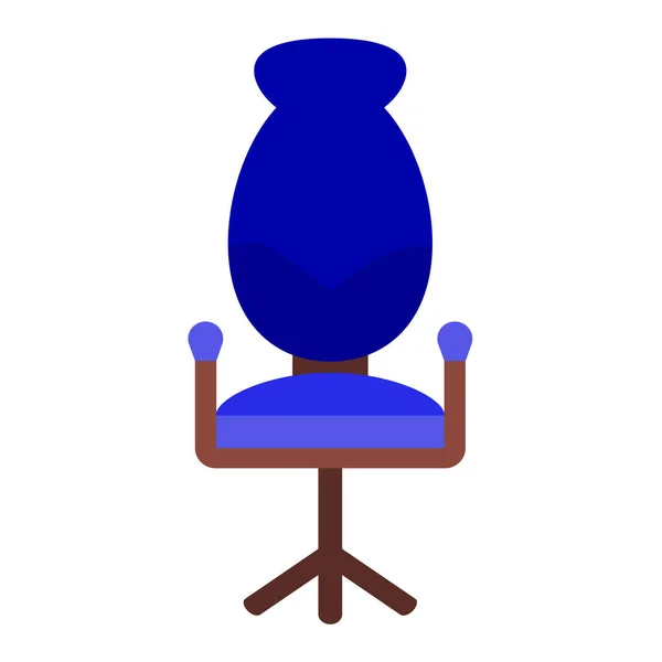 Modern Blue Office Chair Isolated White Background Vector Illustration Flat — 스톡 벡터