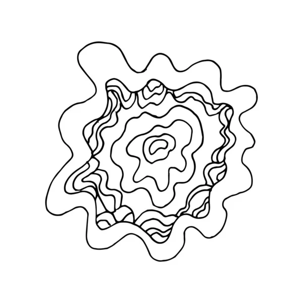 Amethyst Kristallschliff Isoliert Auf Weißem Hintergrund Handgezeichnete Vektorillustration Doodle Stil — Stockvektor