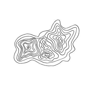  Kristalin malakit kesiği beyaz bir zeminde izole edilmiş. Doodle tarzında elle çizilmiş vektör çizimi. Renkleri rahatlatmak için mistik mineraller koleksiyonu, bilim kitabı