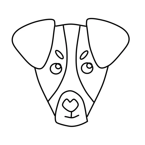 Retrato Ícone Vetorial Pequeno Cão Desenhado Estilo Rabiscos Logotipos Cão —  Vetores de Stock