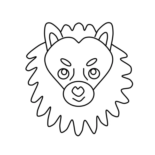 Retrato Ícone Vetorial Pequeno Cão Desenhado Estilo Rabiscos Logotipos Cachorro —  Vetores de Stock