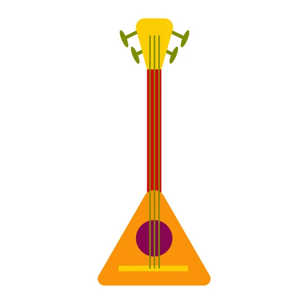 Російсько Народний Музичний Інструмент Балалаїка Ізольований Білому Тлі Російська Масленіца — стоковий вектор