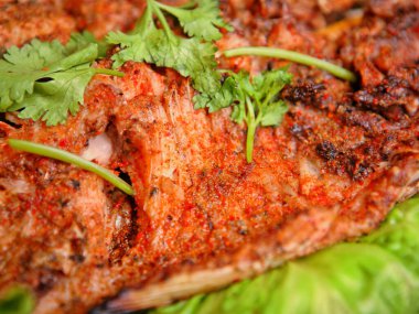 Izgara balık Kimyon acı biber tozu