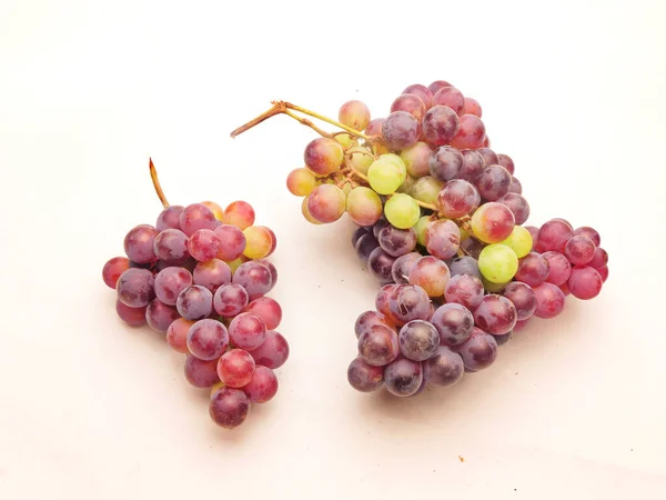 Fruta Uva Roja Fotografía Gourmet Fondo Blanco — Foto de Stock