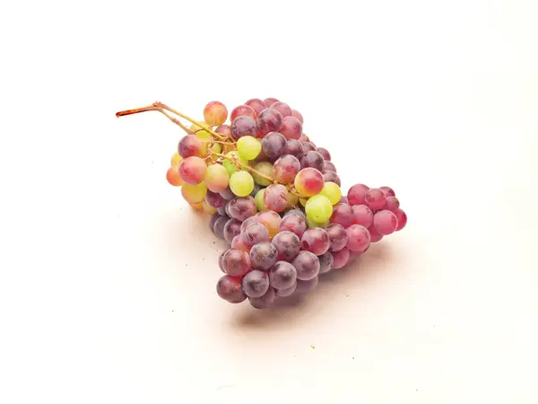 采购产品水果 红葡萄 美食摄影 白色背景 — 图库照片