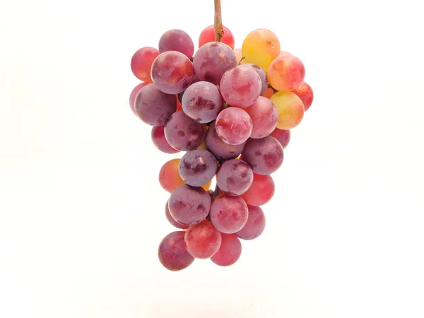 Fruit Red Grape Gourmet Photography White Background — Stock Photo, Image