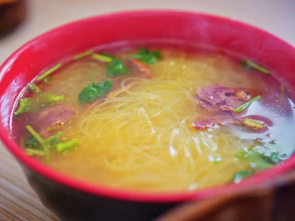 Sup Beef Vermicelli Masakan Tradisional Cina Masakan Shanghai — Stok Foto