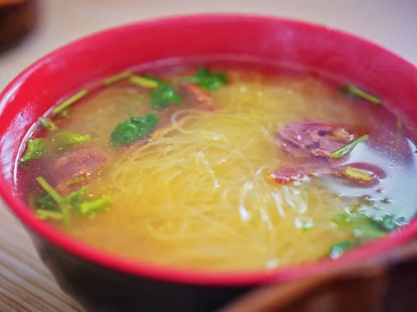 Beef Vermicelli Soup Chinese Traditional Cuisine Shanghai Cuisine — Stock Photo, Image