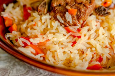Geleneksel gurme kuzu pilav, havuç, beslenme ve sağlık