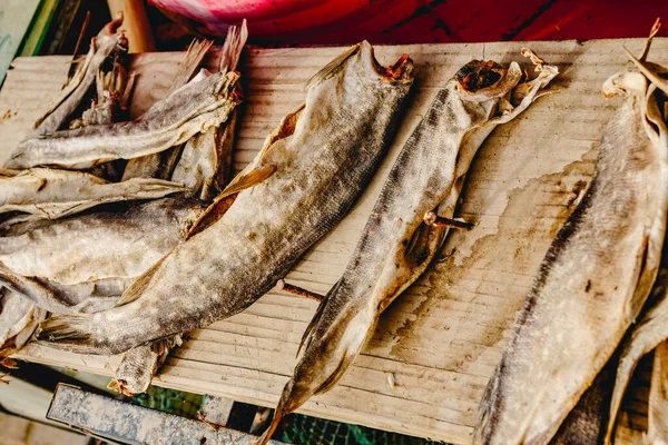 Método Armazenamento Peixe Peixe Salgado Seco — Fotografia de Stock