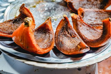 Gurme tatlı kavrulmuş balkabağı, pişmiş lezzetli