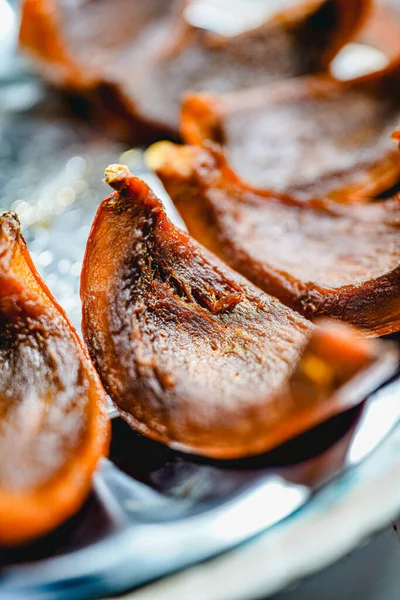 stock image Gourmet dessert roasted pumpkin, Cooked delicious