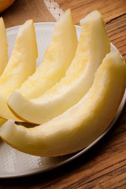 Meyve kavunu, yakın çekim, stüdyo fotoğrafı.