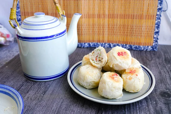 Dessert Chinois Sablé Délicieuses Tartes Séchées — Photo