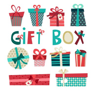 Renkli hediye kutuları