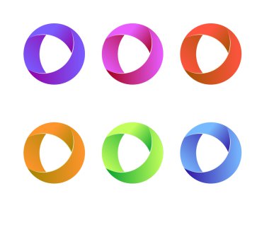 Vektör daire yuvarlak logo tasarımı