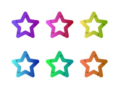 Vektör yıldız logo şablonu