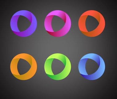 Vektör daire yuvarlak logo tasarımı