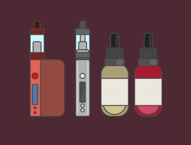 Vape aygıt kümesi vektör