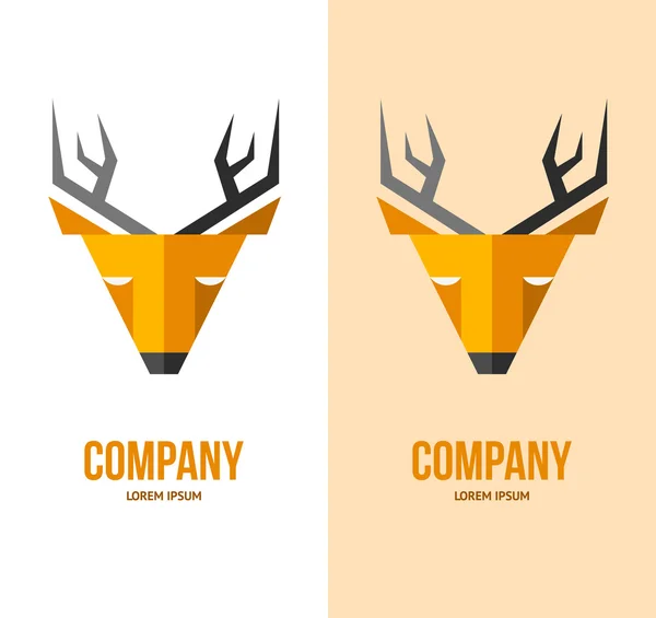 Vector deer logo — Stock Vector