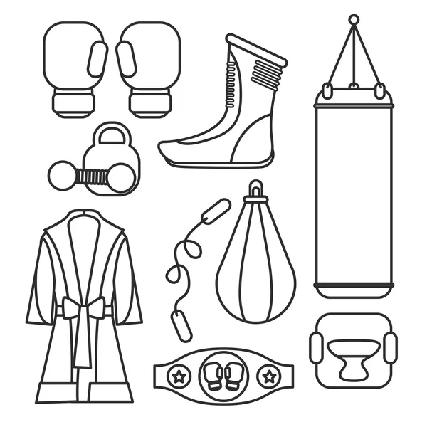 Elementos de design de boxe . —  Vetores de Stock