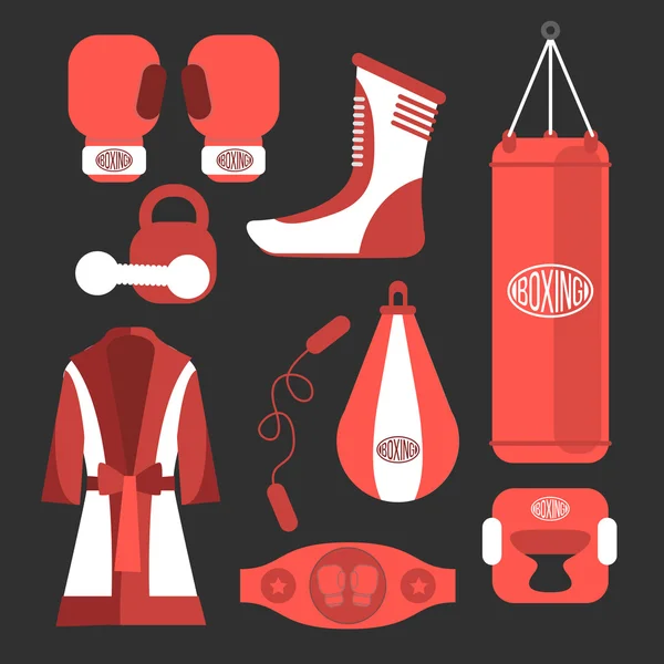 ボクシングのデザイン要素. — ストックベクタ