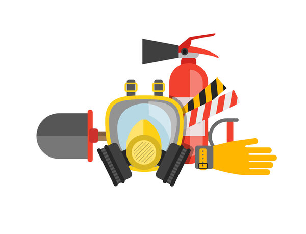 Safety equipment set.