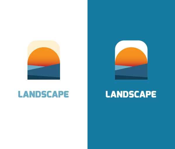 Landscape logo teamplate — Stock Vector