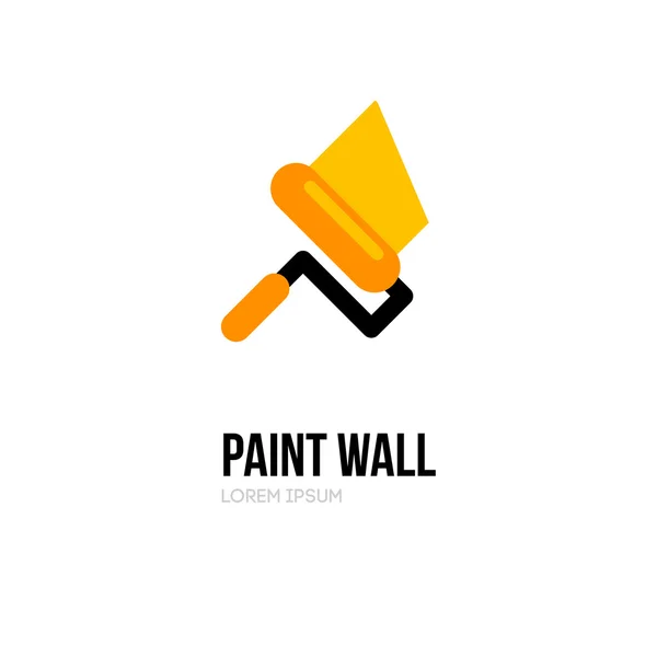 Icono del logotipo del rodillo de pintura — Vector de stock