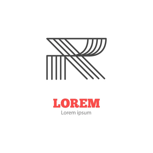 Letra R logo icono de diseño — Vector de stock