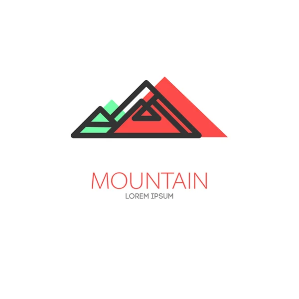 Montagne signe moderne pour le tourisme — Image vectorielle