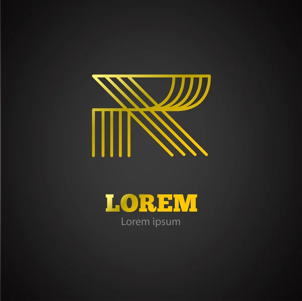 Letter R logo pictogram ontwerp — Stockvector