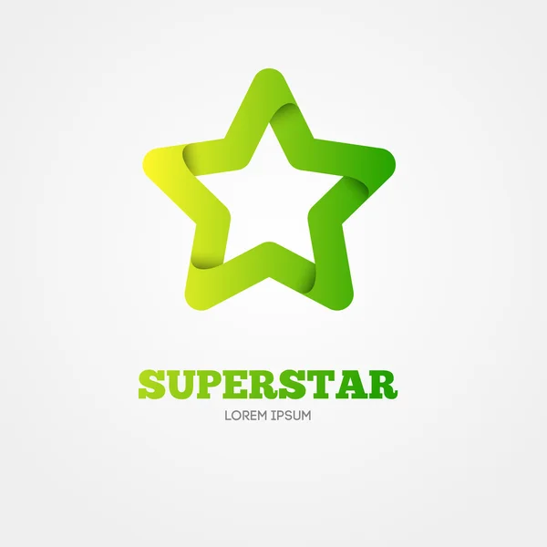 星のベクトルのロゴのテンプレート — ストックベクタ