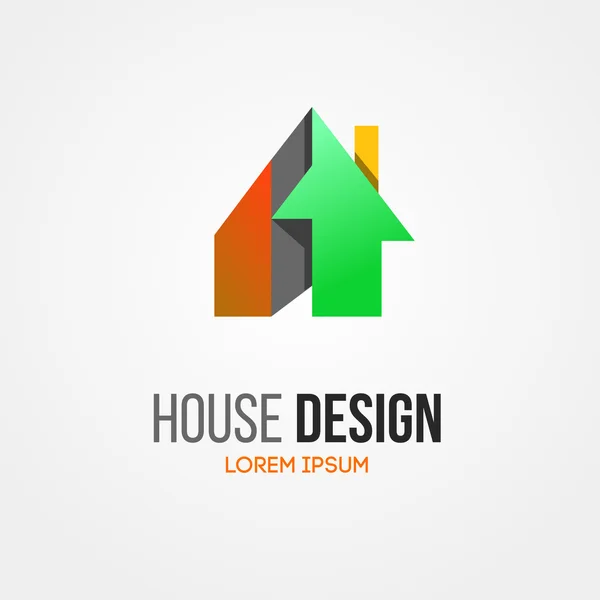 Logo astratto della casa — Vettoriale Stock