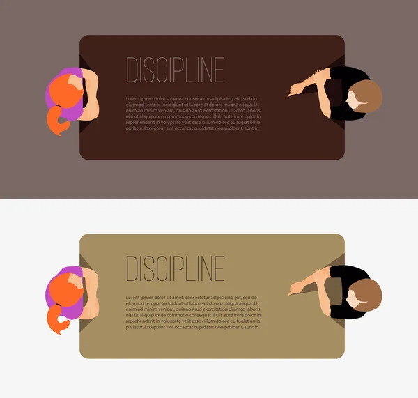 Concept de discipline en milieu de travail — Image vectorielle