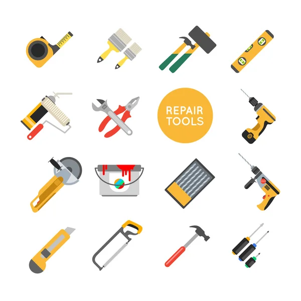 Home Reparatie gereedschap pictogrammen. — Stockvector