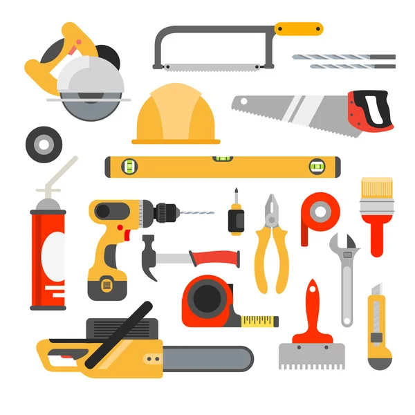 Maison Outils de réparation Icônes . — Image vectorielle